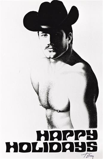 TOM OF FINLAND (1920-1991) Group of 4 Photographs Signed, or Inscribed and Signed, Tom, to Ambrose,